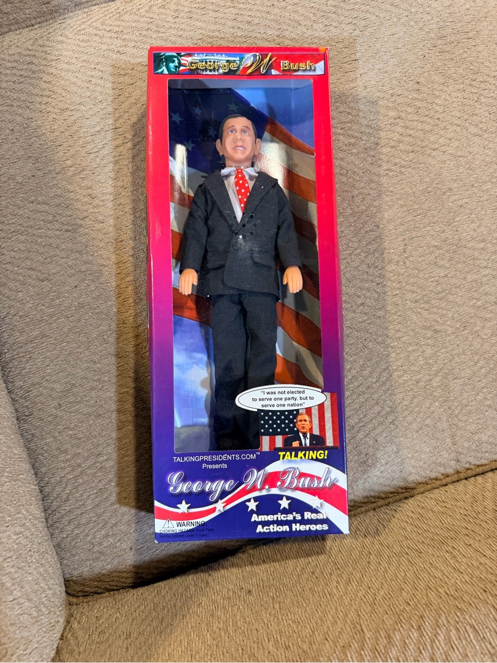 NIB George W. Bush Talking Action Figure America’s Real Action Heroes Boxed